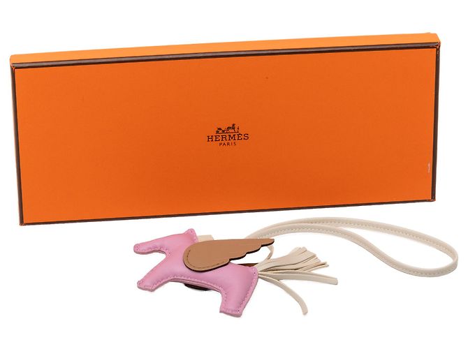 Charm per borsa Rodeo Pegase PM in pelle di agnello Milo rosa e pelle di vitello Swift di Hermès Crudo - vista 7