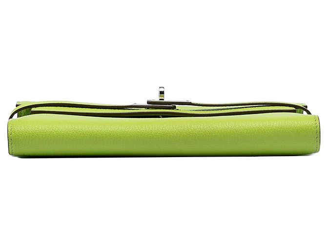 Cartera Larga Kelly en Cabra Mysore Verde Hermès Verde claro - vista 3