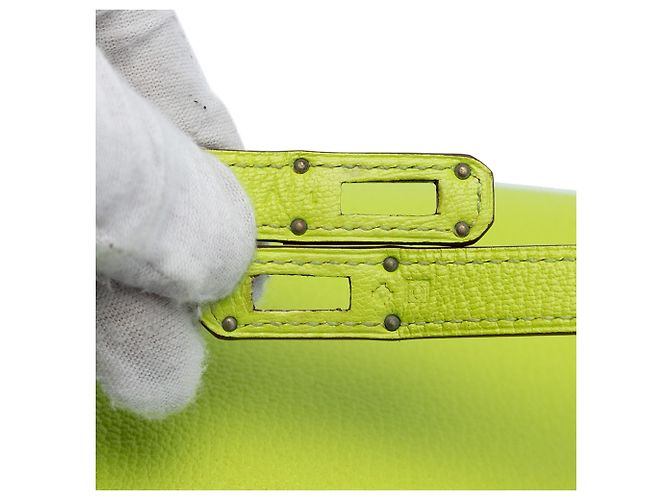 Cartera Larga Kelly en Cabra Mysore Verde Hermès Verde claro - vista 6