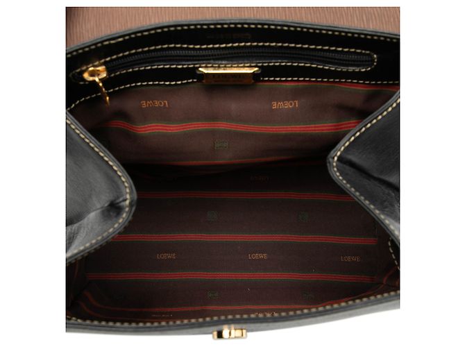 Borsa Velazquez Twist in pelle nera LOEWE Nero - vista 4