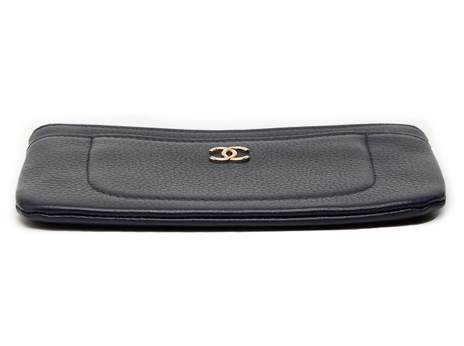 Executive Monedero ejecutivo de piel de ternera azul Chanel Azul marino - vista 3