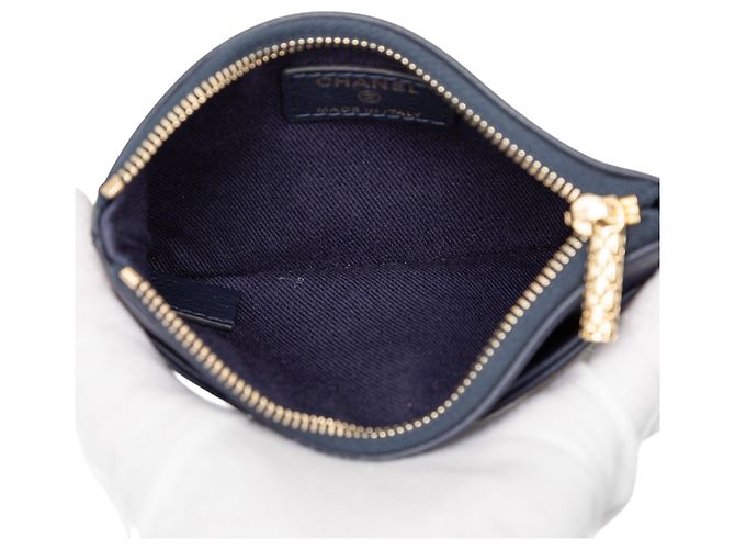 Executive Monedero ejecutivo de piel de ternera azul Chanel Azul marino - vista 4
