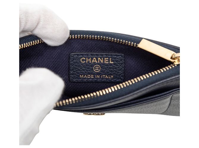 Executive Monedero ejecutivo de piel de ternera azul Chanel Azul marino - vista 5