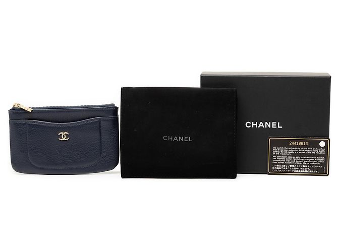 Executive Monedero ejecutivo de piel de ternera azul Chanel Azul marino - vista 8