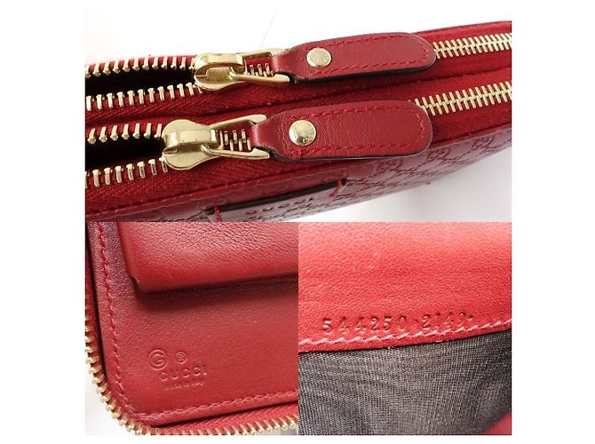 Custodia da viaggio Micro Guccissima di Gucci Rosso - vista 10