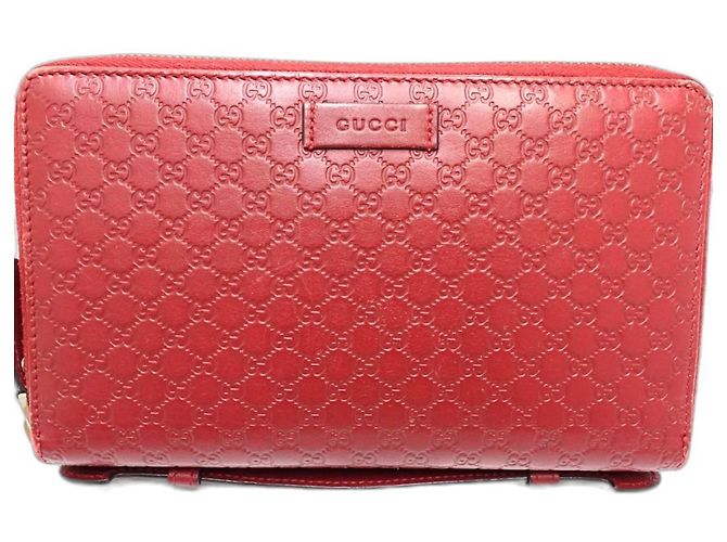 Custodia da viaggio Micro Guccissima di Gucci Rosso - vista 3