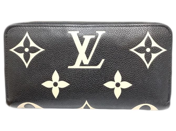 Louis Vuitton Monogram Bi-Fold Langbörse Schwarz Beige - Ansicht 3