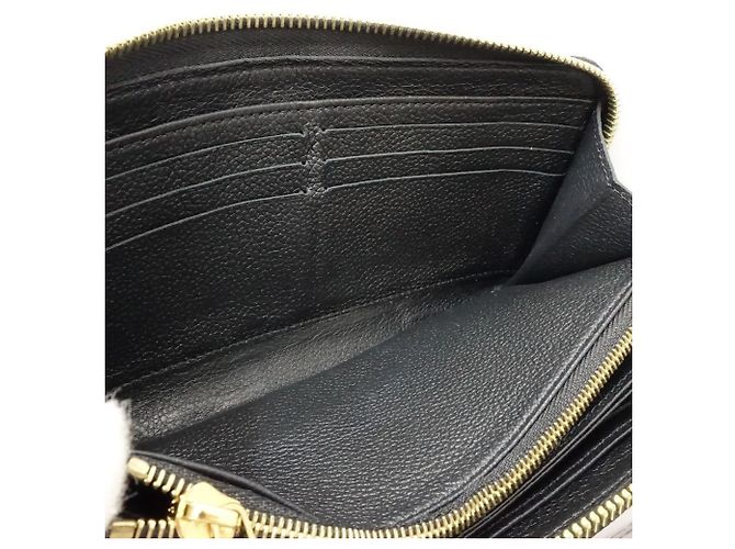 Louis Vuitton Monogram Bi-Fold Langbörse Schwarz Beige - Ansicht 5