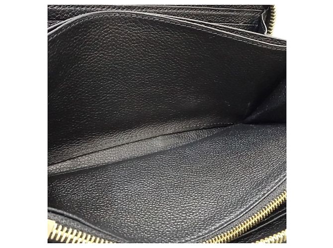 Louis Vuitton Monogram Bi-Fold Langbörse Schwarz Beige - Ansicht 7