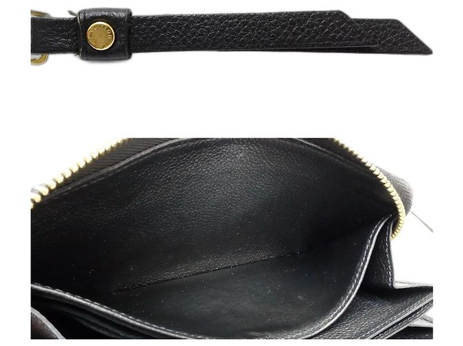 Louis Vuitton Monogram Bi-Fold Langbörse Schwarz Beige - Ansicht 9