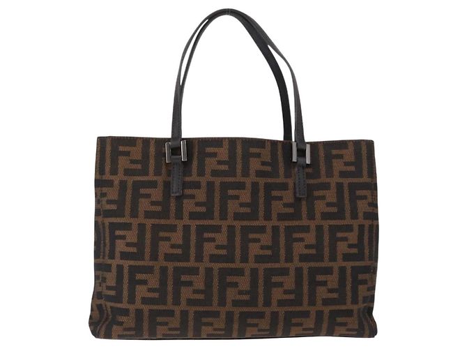 Fendi Vintage Offene Tote Zucca aus Canvas Mittel Braun - Ansicht 2