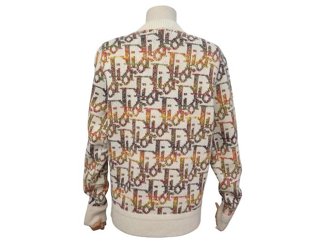 NEUER CHRISTIAN DIOR MONOGRAM PULL 193M683AT344 XS S 36 AUS WOLLE STRICKWARE Mehrfarben - Ansicht 3