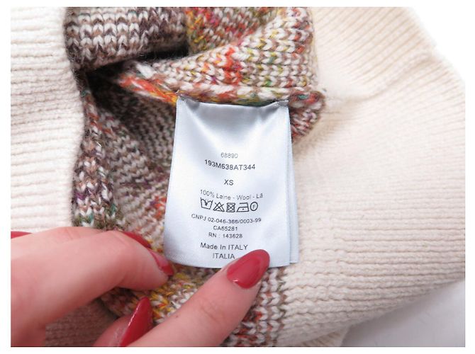 NEUER CHRISTIAN DIOR MONOGRAM PULL 193M683AT344 XS S 36 AUS WOLLE STRICKWARE Mehrfarben - Ansicht 9