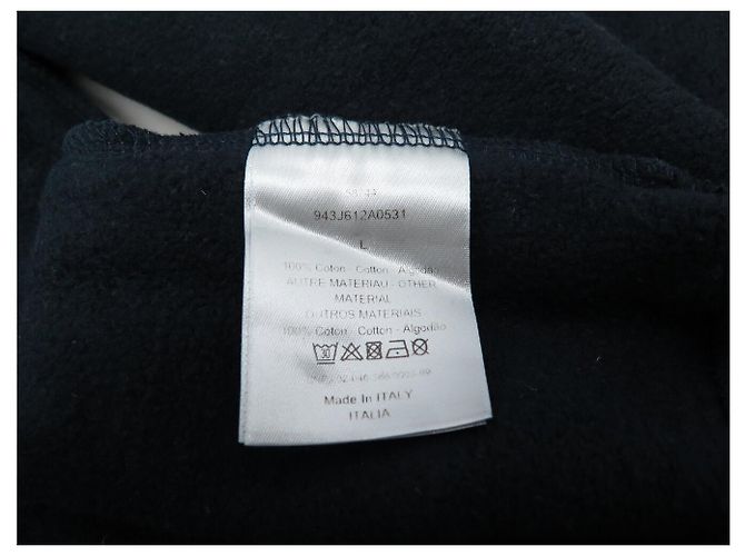 NUOVO PULLOVER CHRISTIAN DIOR CD ICON 943J612A0531 L 52 IN COTONE BLU Blu navy - vista 8