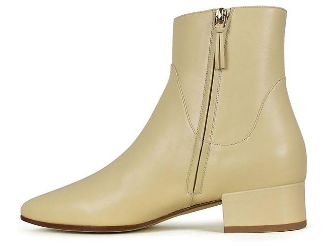 Francesco Russo Botas de cuero Castaño Beige - vista 4