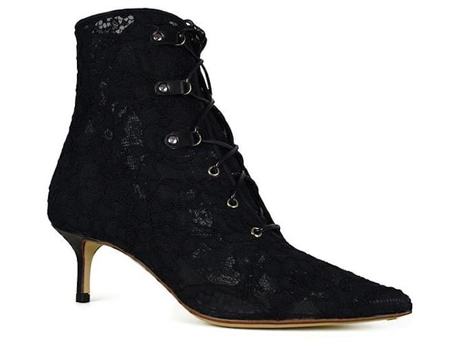 Francesco Russo Botas de encaje Negro - vista 3