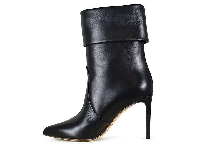 Francesco Russo Botas de cuero Negro - vista 4