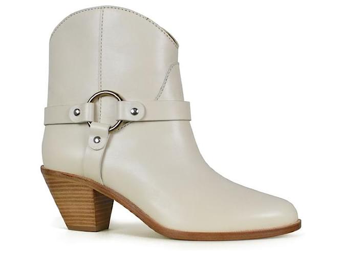 Francesco Russo Botas de cuero Castaño Beige - vista 3
