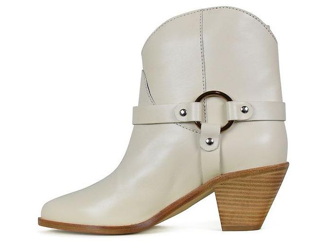 Francesco Russo Botas de cuero Castaño Beige - vista 4
