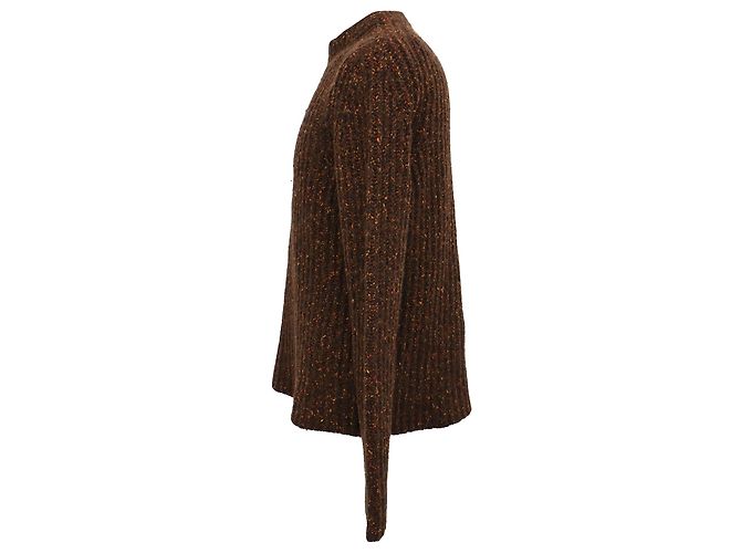Rundhals-Pullover aus braunem Alpaka-Wolle von Jil Sander Rot - Ansicht 2