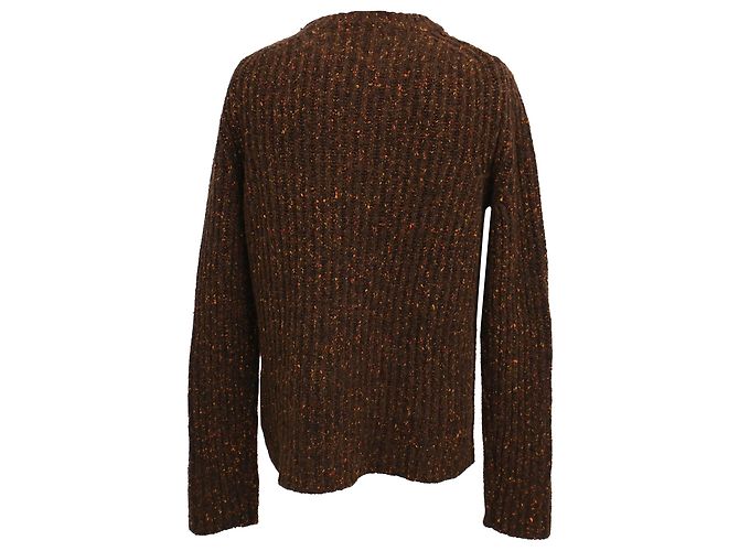 Rundhals-Pullover aus braunem Alpaka-Wolle von Jil Sander Rot - Ansicht 3