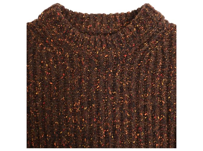 Rundhals-Pullover aus braunem Alpaka-Wolle von Jil Sander Rot - Ansicht 5