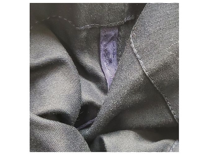 Abito Mini Effetto Sovrapposto in Lana Blu Navy Sacai - vista 6