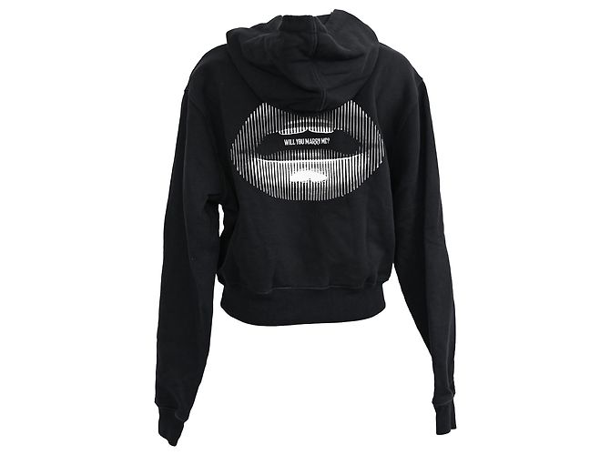 Off White Sudadera Off-White Will You Marry Me en algodón negro - vista 3