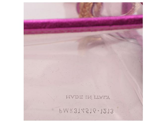 Borsa a spalla Small Betty Chain in PVC rosa di Saint Laurent - vista 6