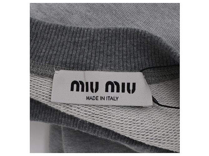 Sudadera de Fleece Miu Miu en Algodón Gris - vista 4