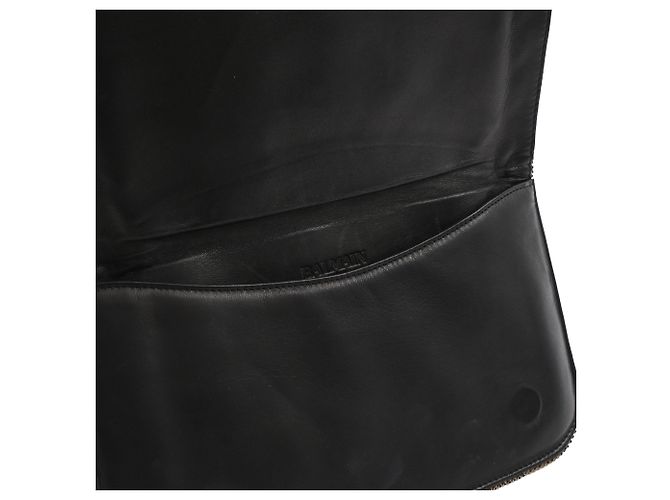 Bolso de mano de seda plateada adornado con cristales Balmain Plata - vista 10