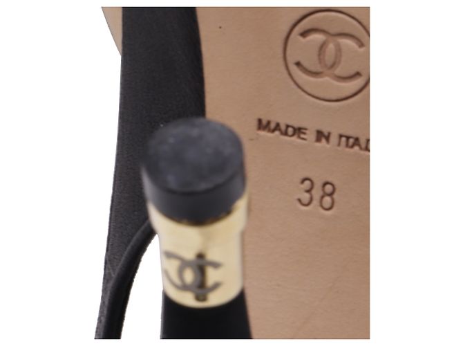 Timeless Décolleté a piattaforma con punta coperta Chanel in pelle nera Nero - vista 10