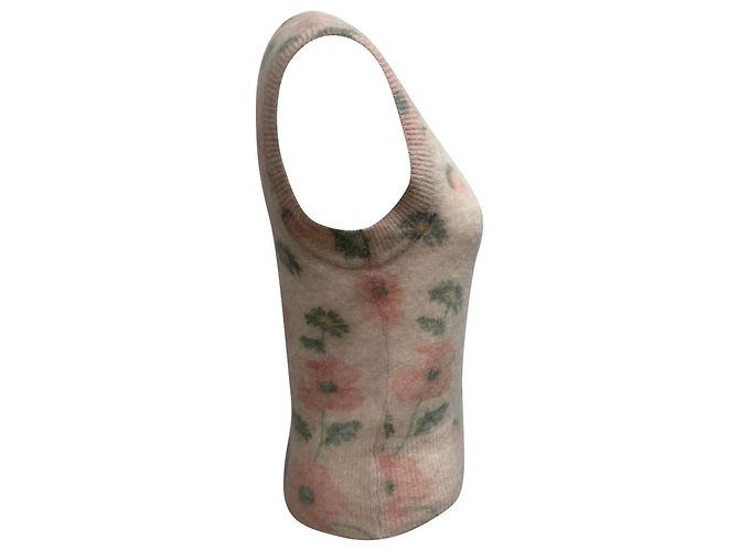 Chaleco de punto con estampado floral Sandro en lana multicolor - vista 2