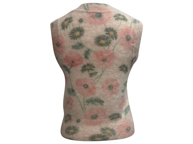 Chaleco de punto con estampado floral Sandro en lana multicolor - vista 3