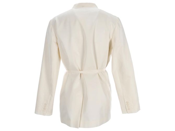 Blazer Wrap Joseph Victor in Seta Bianca Bianco Crudo - vista 3