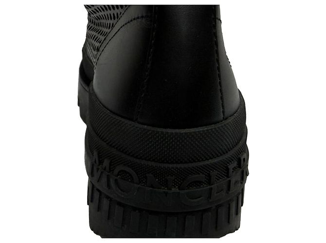 Moncler Carinne Perforated Ankle Boots in Black Leather - view 5
