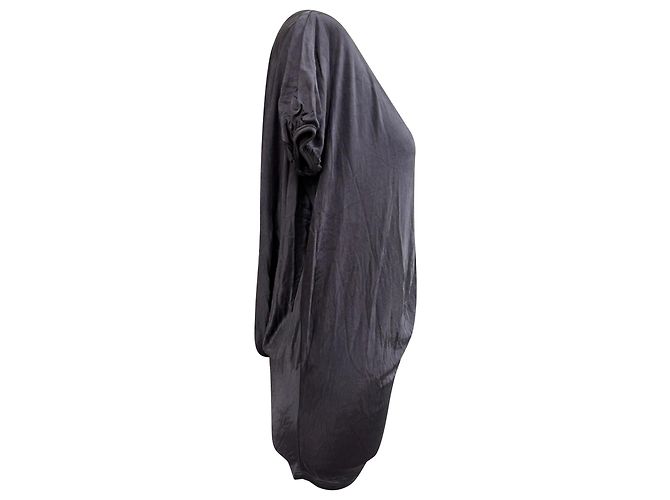 Túnica Drapada de Cuello Redondo Alexander Mcqueen en Viscosa Gris - vista 2