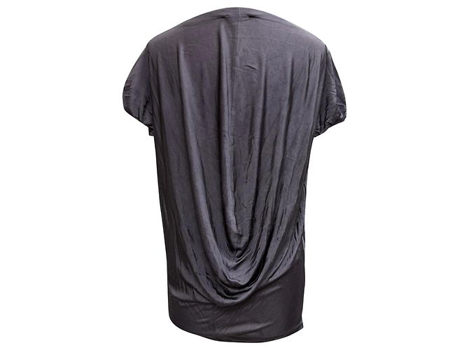 Túnica Drapada de Cuello Redondo Alexander Mcqueen en Viscosa Gris - vista 3