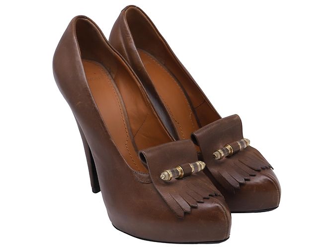 Pumps Givenchy in Pelle Marrone - vista 3
