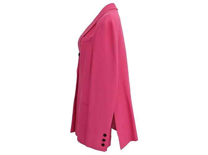 Blazer Doble en Seda Rosa Valentino Garavani Castaño - vista 2