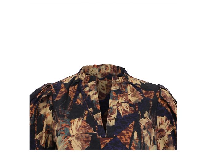 Blusa de cuello en V en algodón estampado floral Ulla Johnson - vista 2