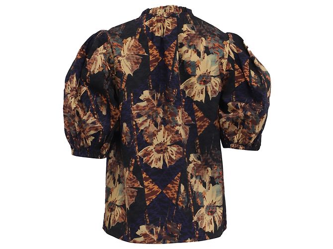 Blusa de cuello en V en algodón estampado floral Ulla Johnson - vista 4