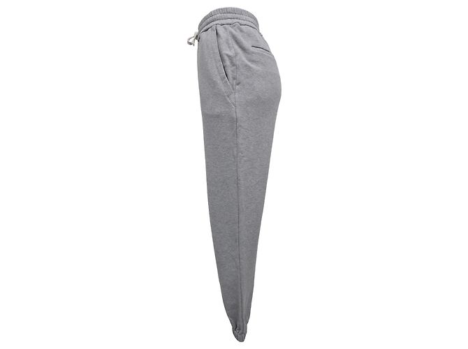 Pantalones de chándal de algodón gris con logo bordado Miu Miu - vista 2