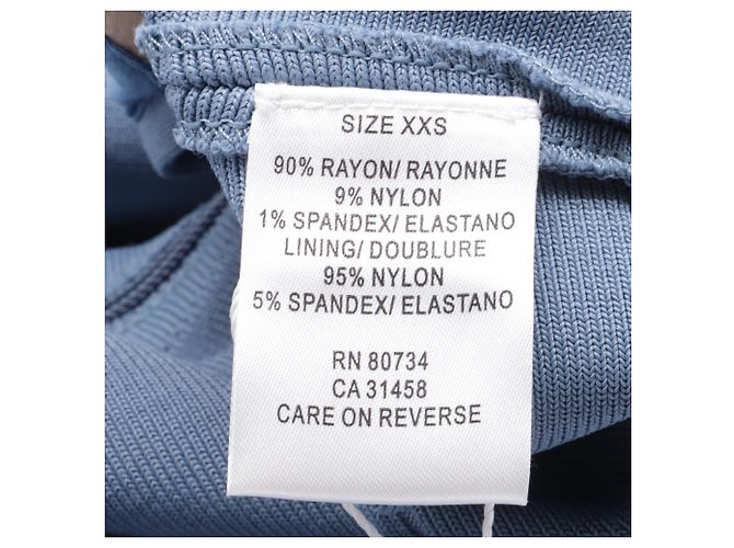 Abito Mini Senza Spalline Herve Leger in Rayon Blu Chiaro - vista 6