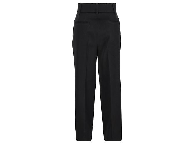Givenchy Hochbundige gerade Hosen aus schwarzem Polyester - Ansicht 3