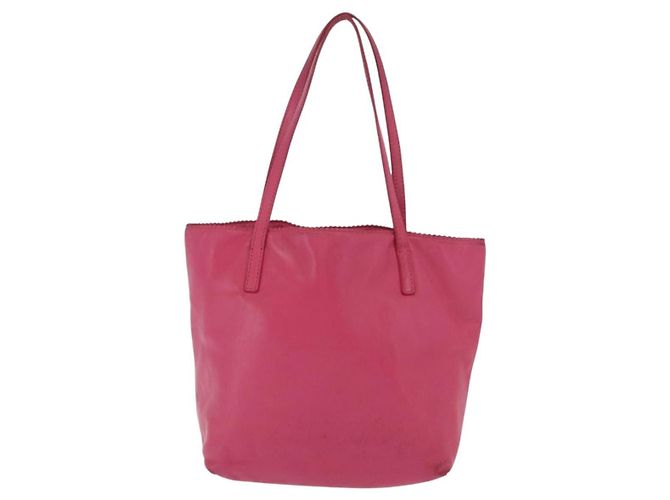 Borsa Tote Vintage Loewe in Pelle Rosa - vista 2