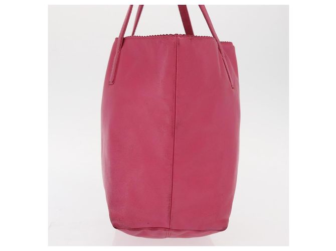 Borsa Tote Vintage Loewe in Pelle Rosa - vista 3