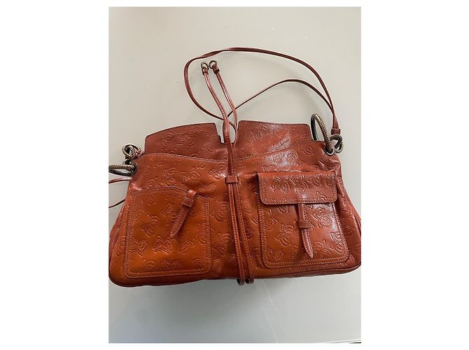 Borsa a mano Bottega Veneta in pelle marrone con farfalle - vista 2