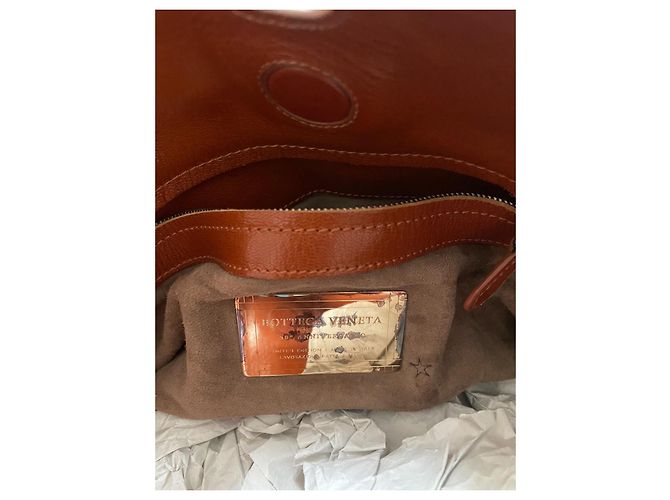 Borsa a mano Bottega Veneta in pelle marrone con farfalle - vista 4