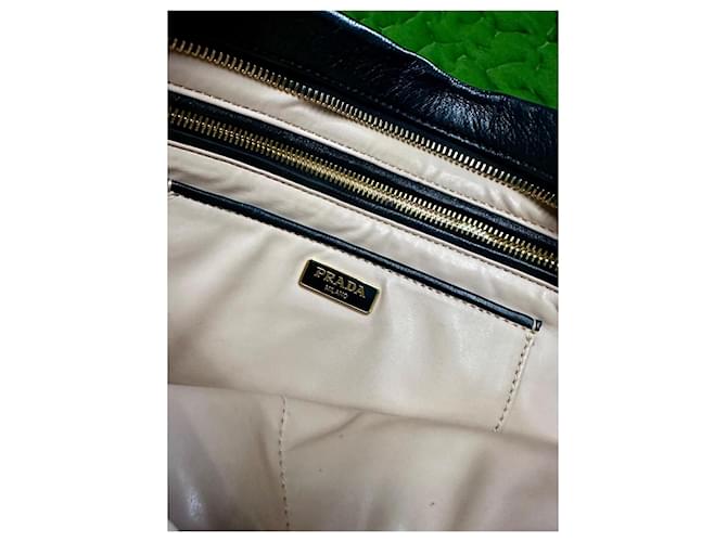 Borsa Clutch Prada Nappa Lips Nero Rosa - vista 11
